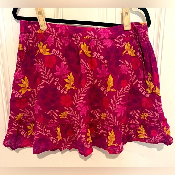 RACHEL Rachel Roy Dresses & Skirts - Rachel Roy Fuschia Magenta Purple Floral Ruffle Mini Skirt Flowy Size XL